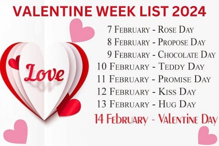 Valentine Week List 2024