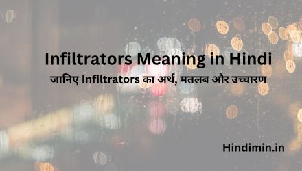 Infiltrators Meaning in Hindi